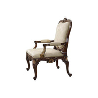 Side view of Chippendale carved armchair, elegant woodwork.