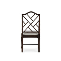 Back view of Chippendale dining chair design.