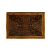 Top view of Chippendale Gothic side table wood grain.