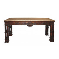 Antique Chippendale hall table with ornate carved details.