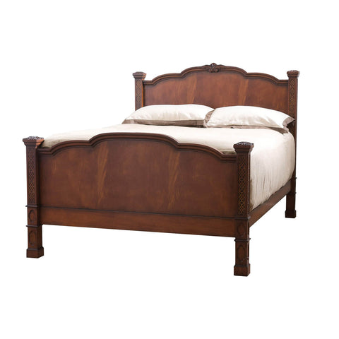 Chippendale Mahogany Bed, Queen