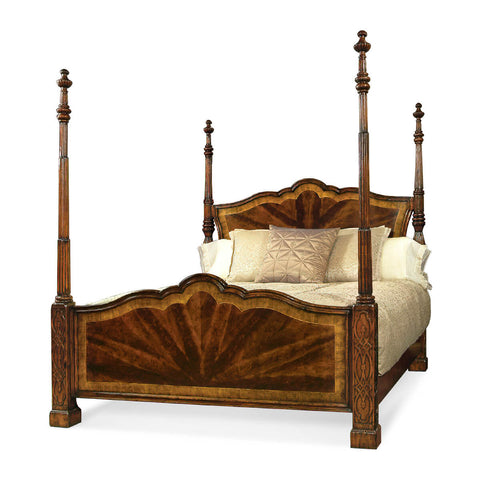 Chippendale Mahogany Four Post Bed - US KING