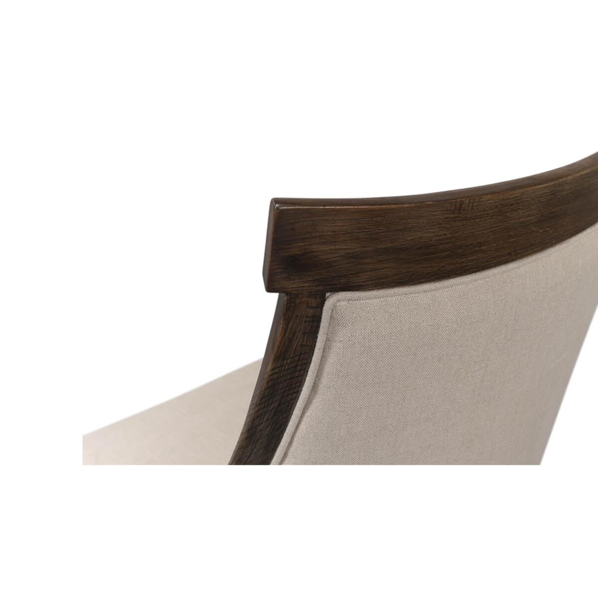 Detail of classic ash dining chair wooden edge.