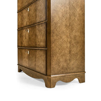 Lower section of classic English tall dresser chest.