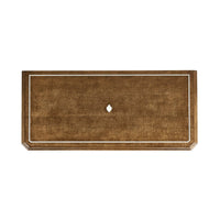 Top view of classic English tall dresser chest.