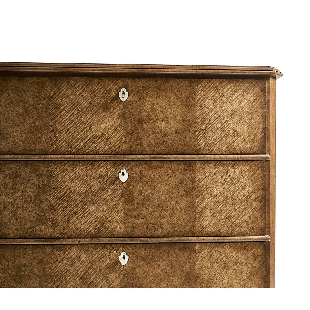 Upper section of classic English tall dresser chest.