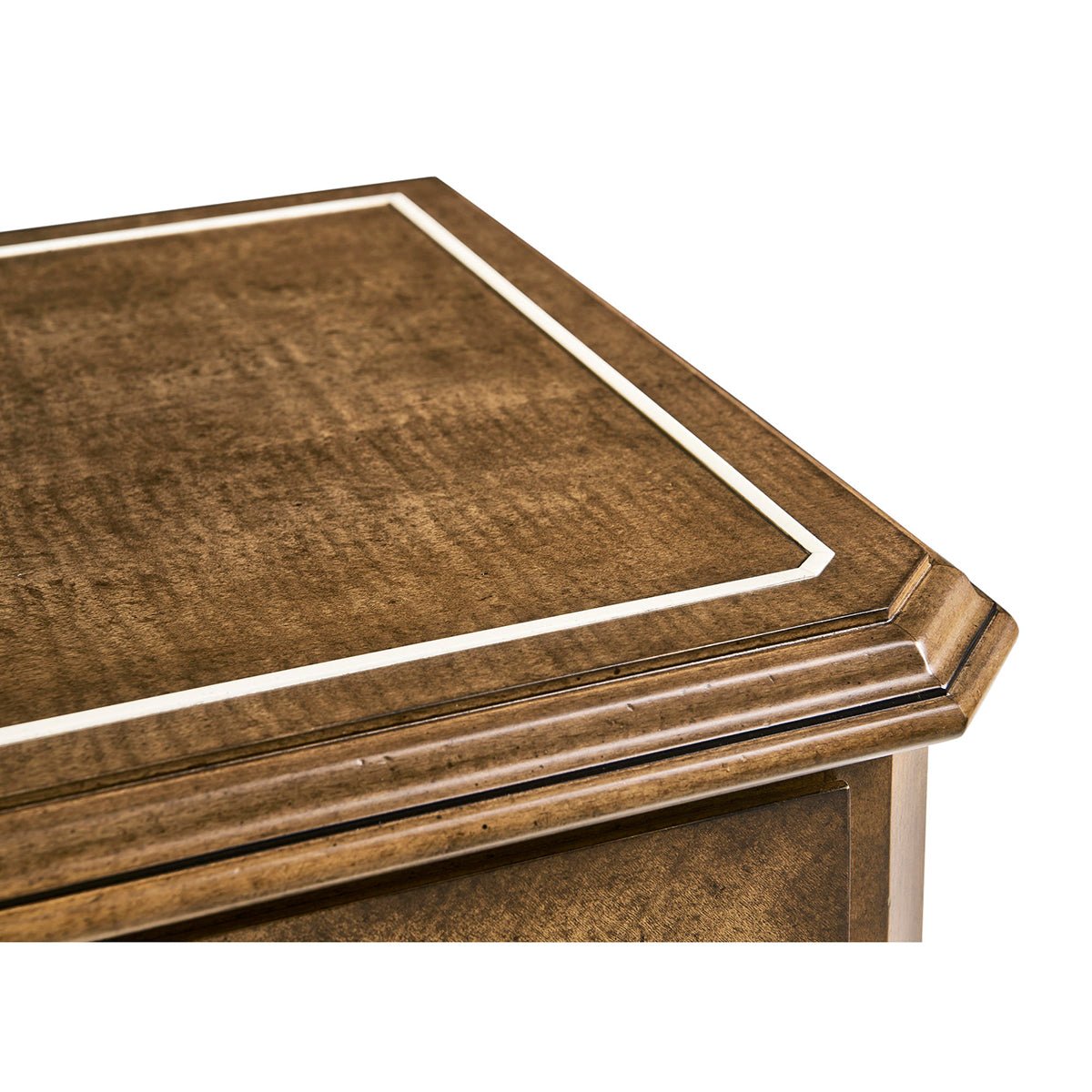 Top surface design of classic English tall dresser.