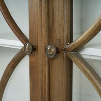 Classic four-door credenza, close-up of door handles.