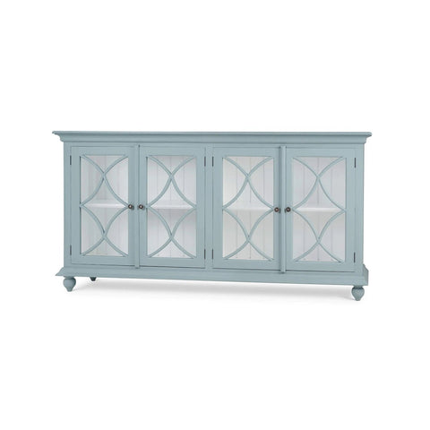 Classic Four Door Credenza - Frosted Blue