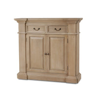 Front view of classic French small credenza cabinets