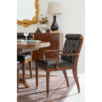 Dining armchair in elegant dining room setting.