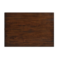 Top view of mahogany side tabletop.