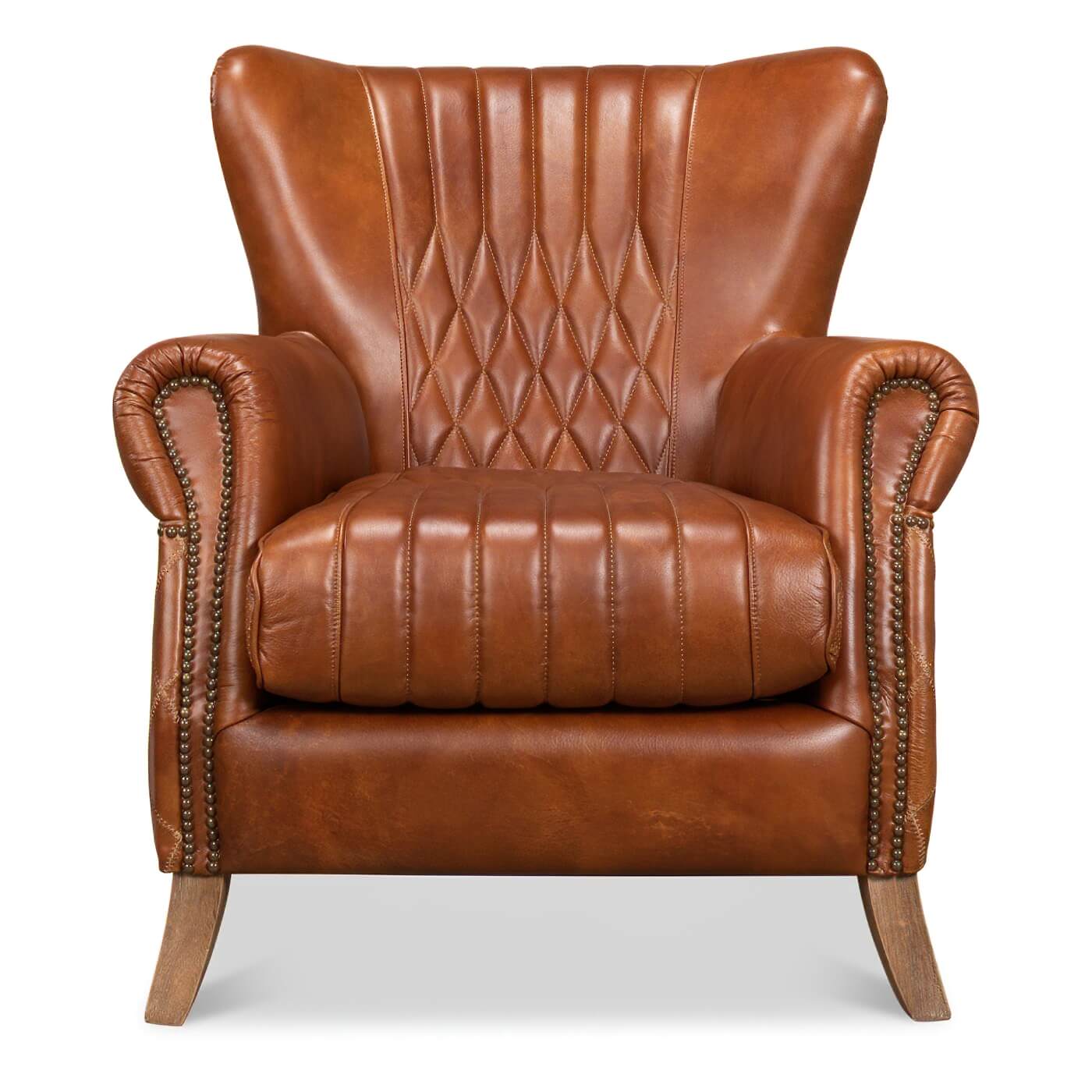 Front view highlighting armchair design and seating.