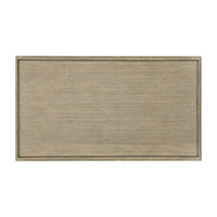 Top view of rustic coffee table surface.
