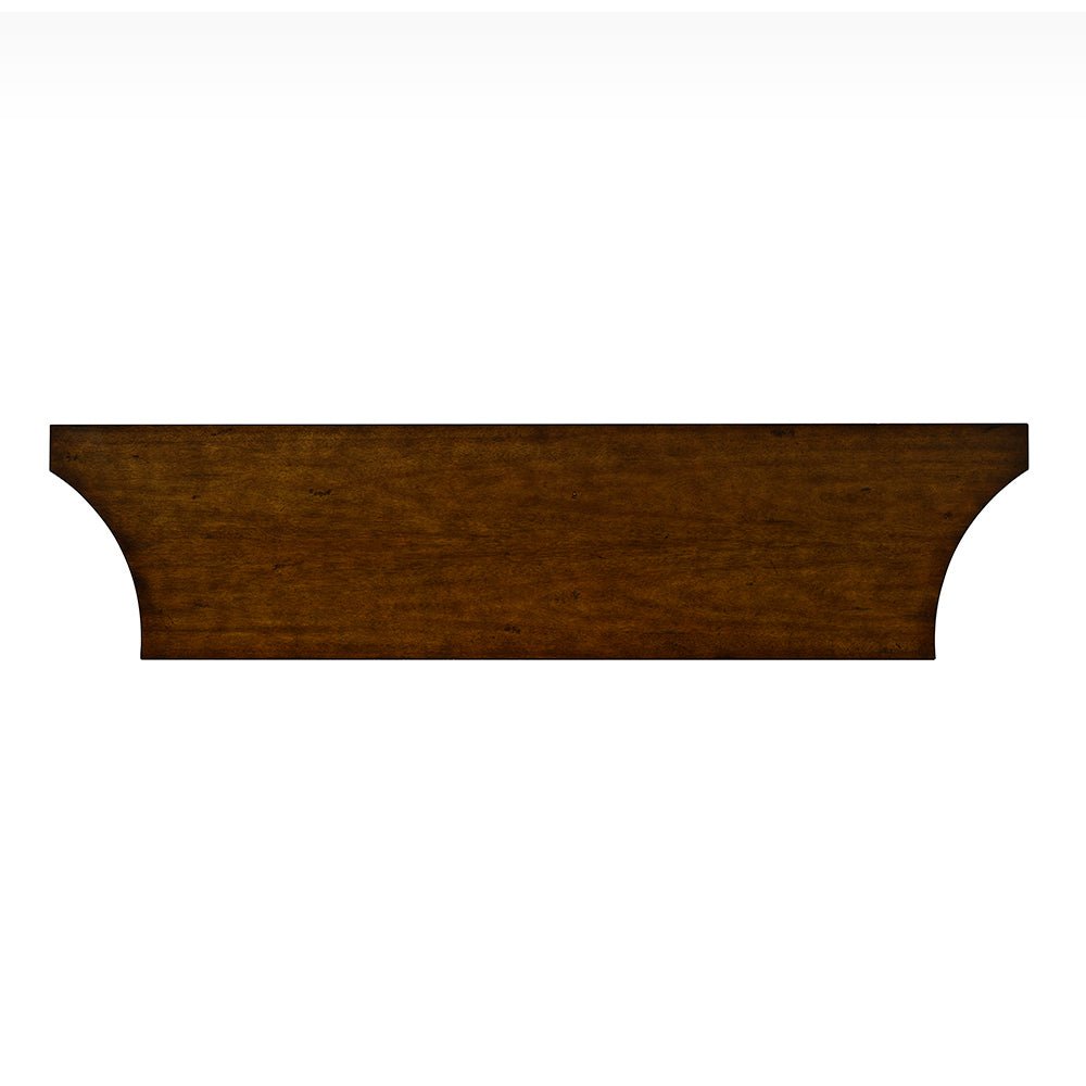 Console table top view, classic wood detailing.