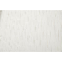 Textured surface detail of white console table.