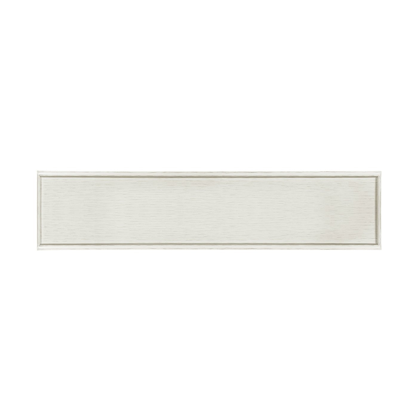 Top view of white console table surface.