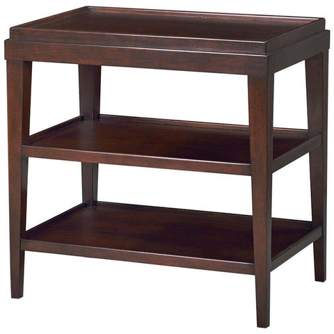 Classic Three-tier Side Table - Mahogany Finish