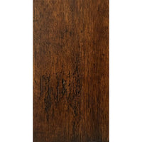 Close-up texture of rustic side table surface.