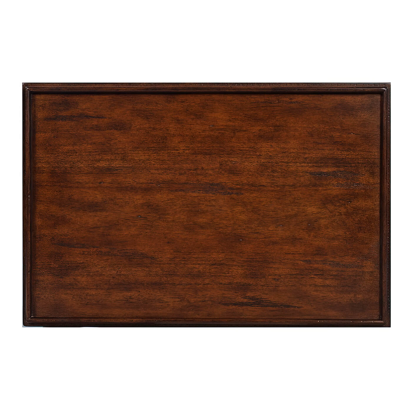 Top view of three-tier side table surface.