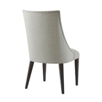 Classic Upholstered Scoop Back Side Chair - Dark Rowan - English Georgian America