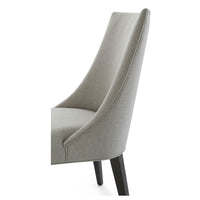 Classic Upholstered Scoop Back Side Chair - Dark Rowan - English Georgian America