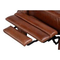 Club Chair Leather Recliner in Newark Brown - additional view