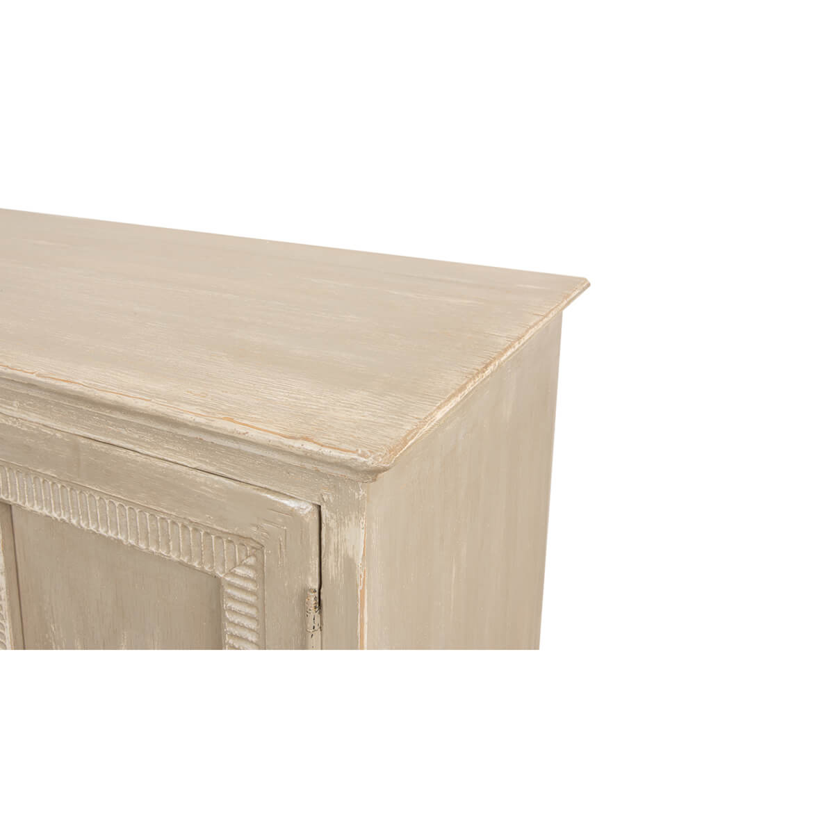 Top surface detail of Coastal Beach Four Door Buffet.