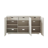 Interior of Coastal Breeze Buffet sideboard, shelves, drawers
