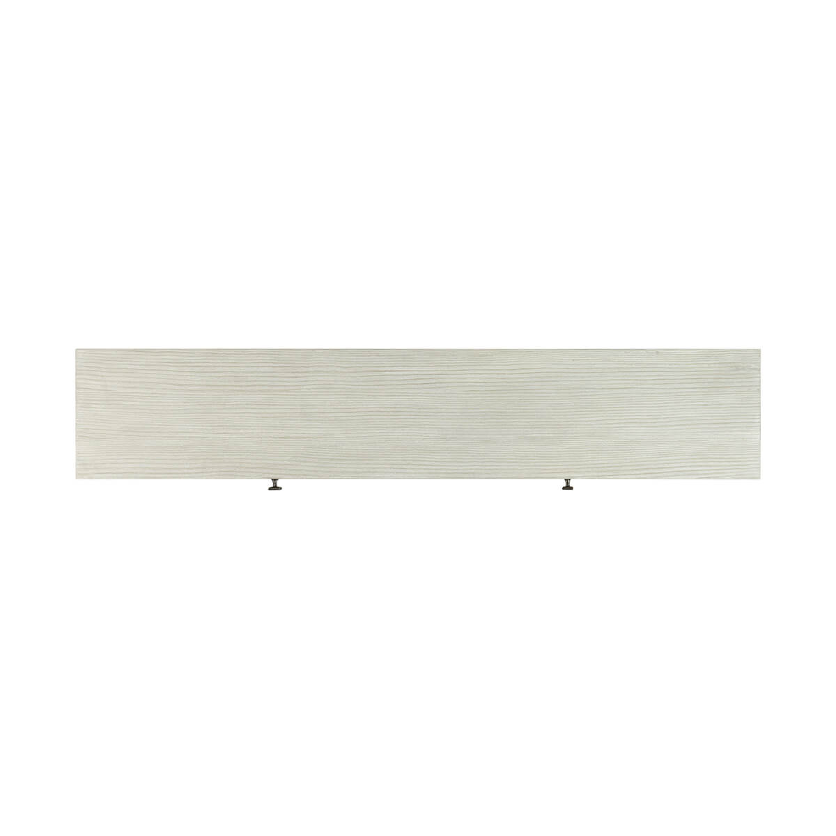 Top-down view of console table, showcasing surface detail.