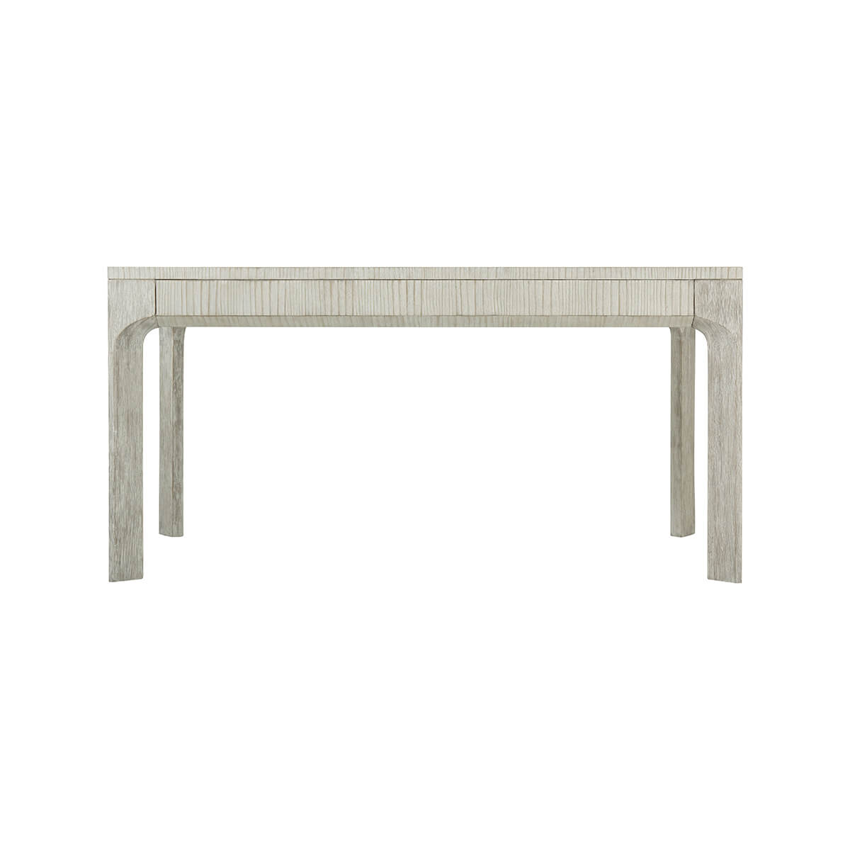 Back view of desk, minimalist design profile.