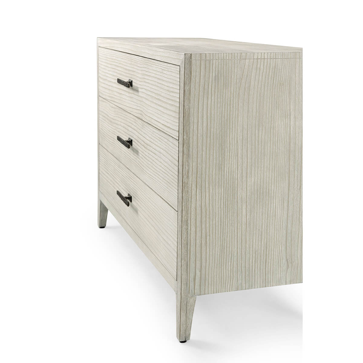 Side angle of Coastal Breeze dresser highlighting design details.