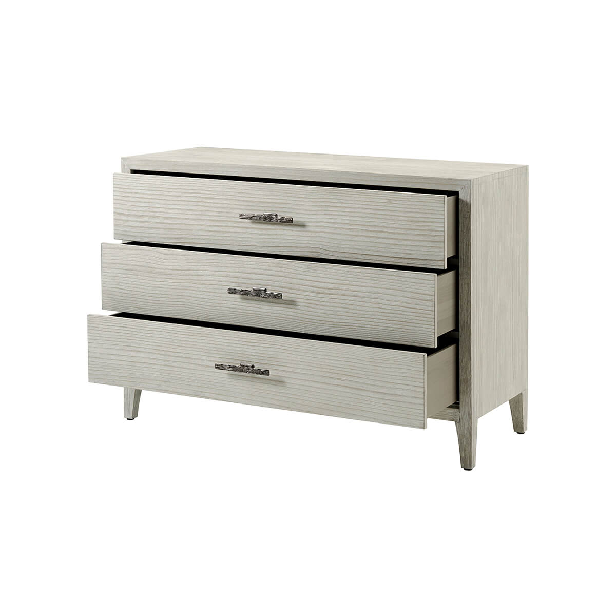Coastal Breeze dresser with partially opened drawers.