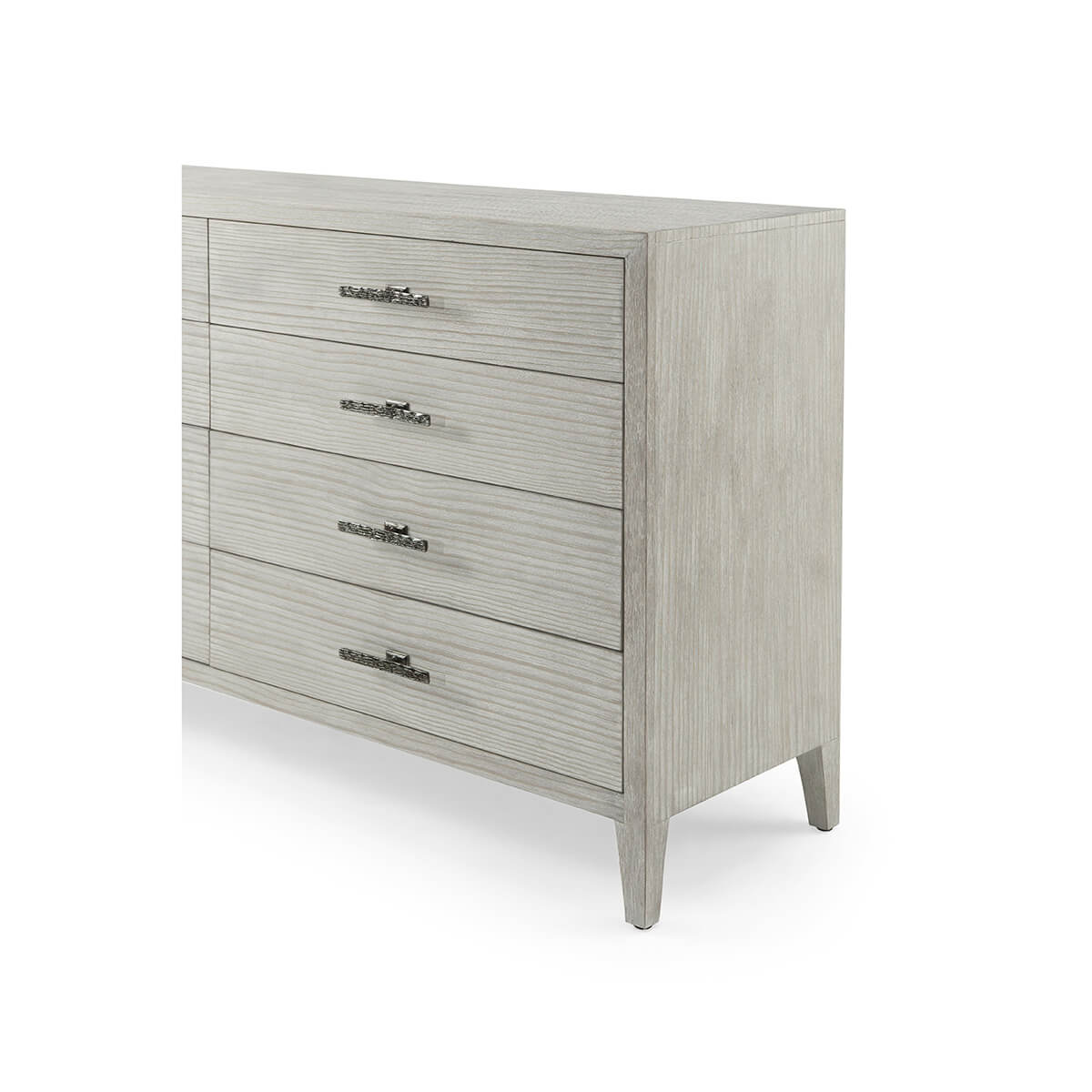 Coastal Breeze long dresser, alternative front angle, closed drawers.