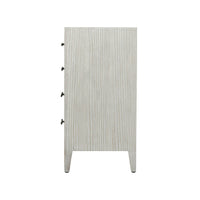 Side view of Coastal Breeze long dresser, vertical wood pattern.