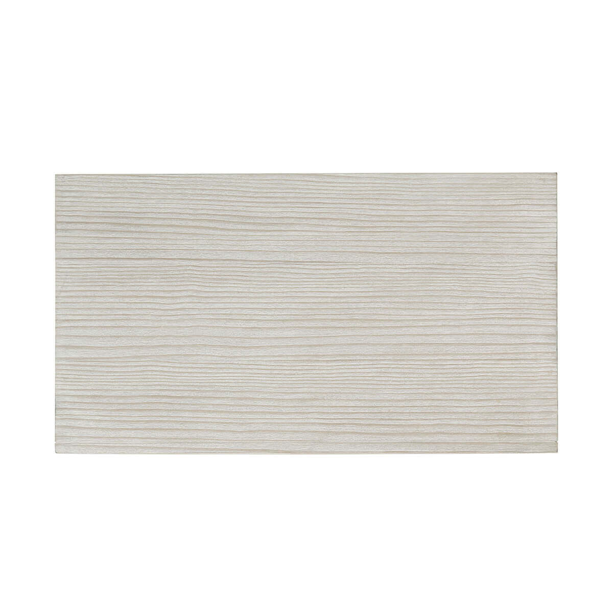 Top view of nightstand, textured wood surface.