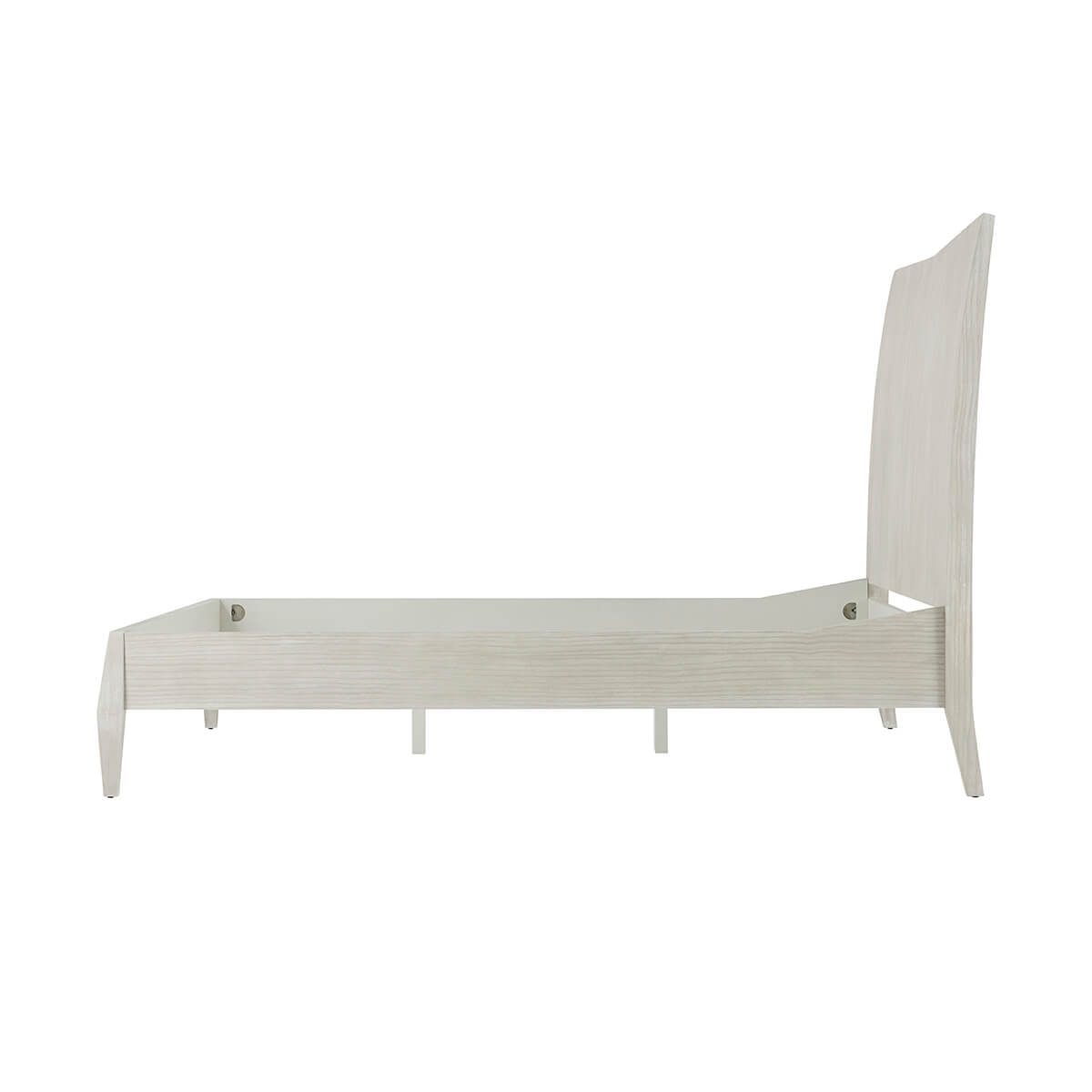 Side profile of Coastal Breeze bed with no mattress.