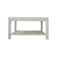 Side view of Coastal Modern coffee table, showing legs.