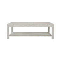 Front view of Coastal Modern coffee table, showing shelf.