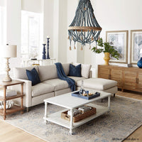 Coastal sideboard in styled living room, alternative finish