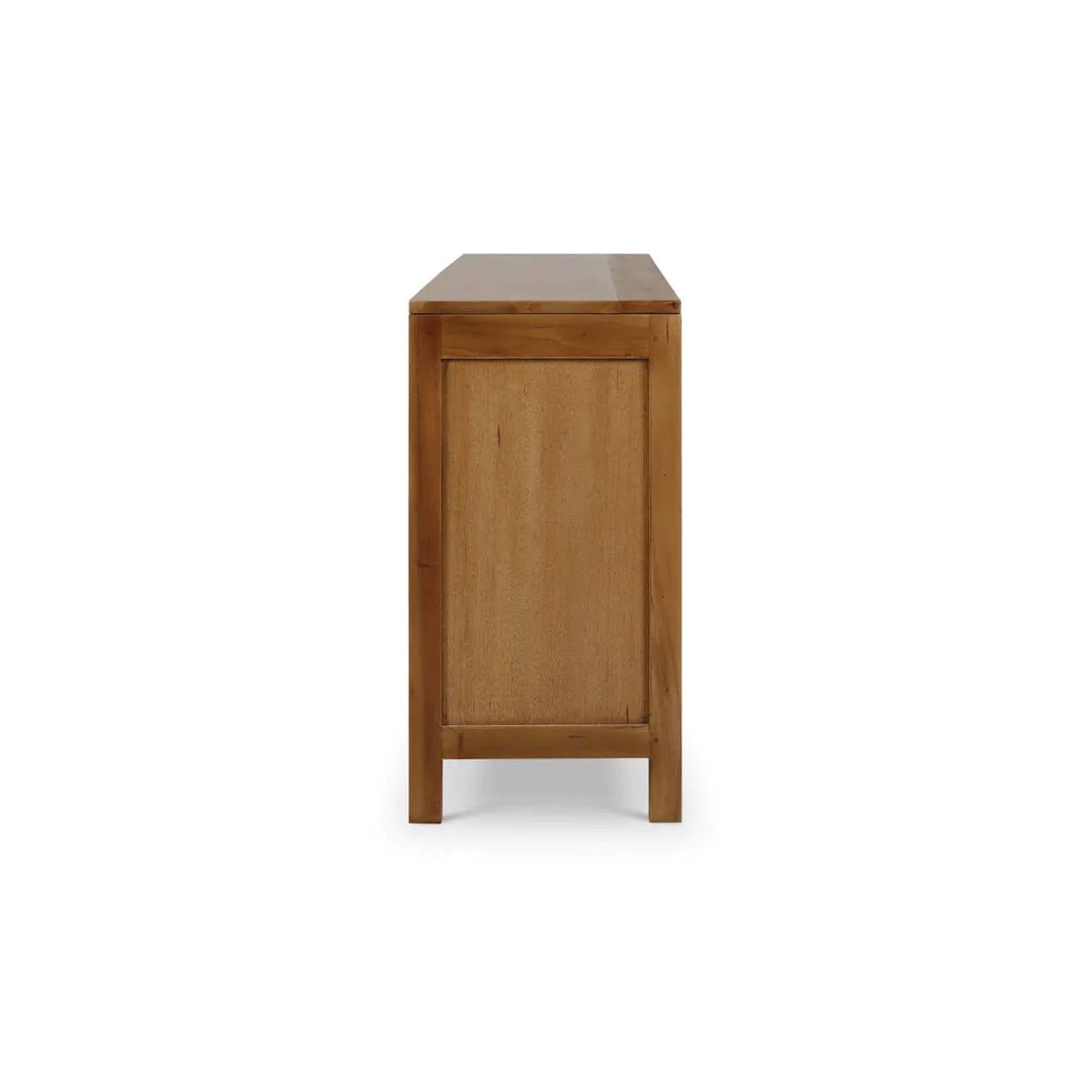 Coastal sideboard side profile showing wood texture