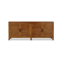 Coastal sideboard front view, antique French oak finish