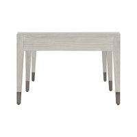 End view of coastal style cocktail table, minimalist design.