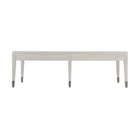 Back view of coastal style cocktail table, sleek profile.