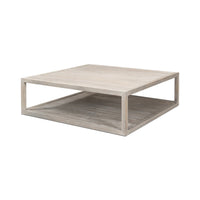 Coffee table, side angle, highlighting structure.
