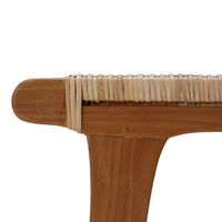 Close-up, joint detail, wood and weave, counter stool.