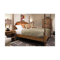 Colonial bed in styled bedroom setting.