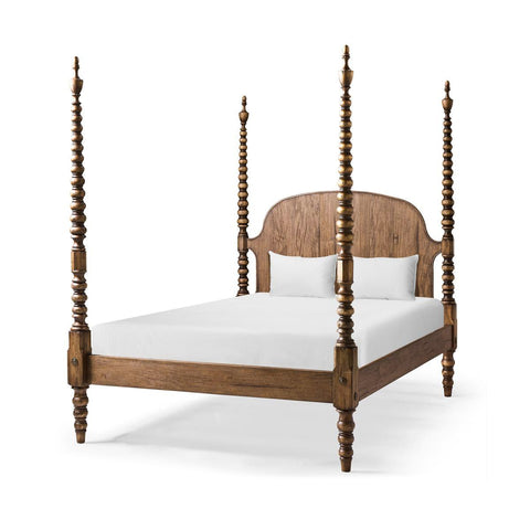 Colonial Turned-Post Four-Poster Queen Bed