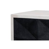 Close-up of geometric pattern on sideboard