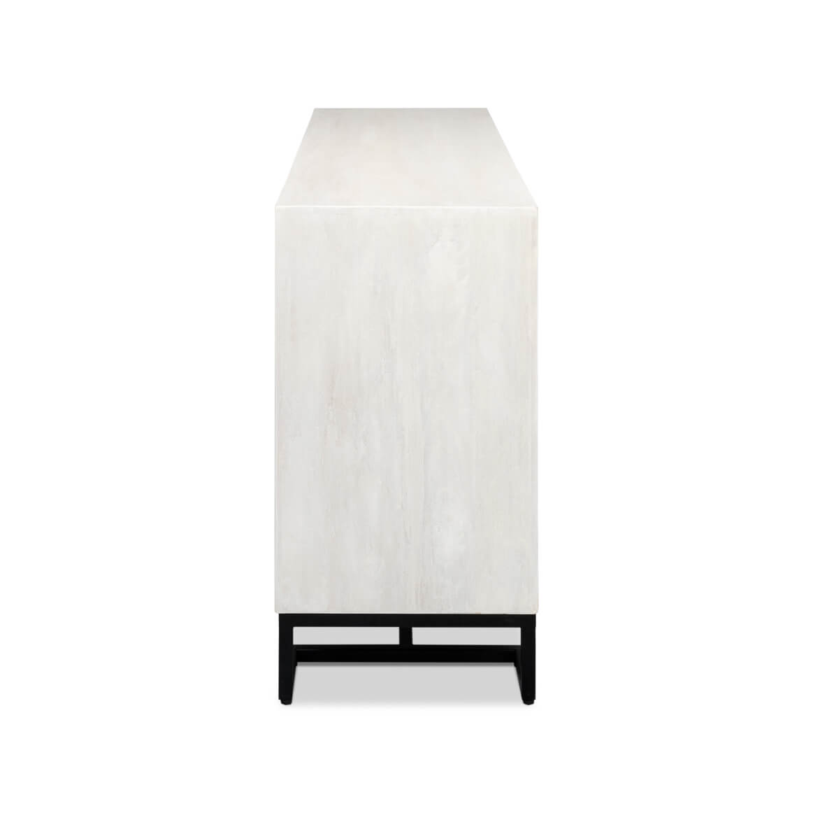 Side view of sideboard showing sleek design